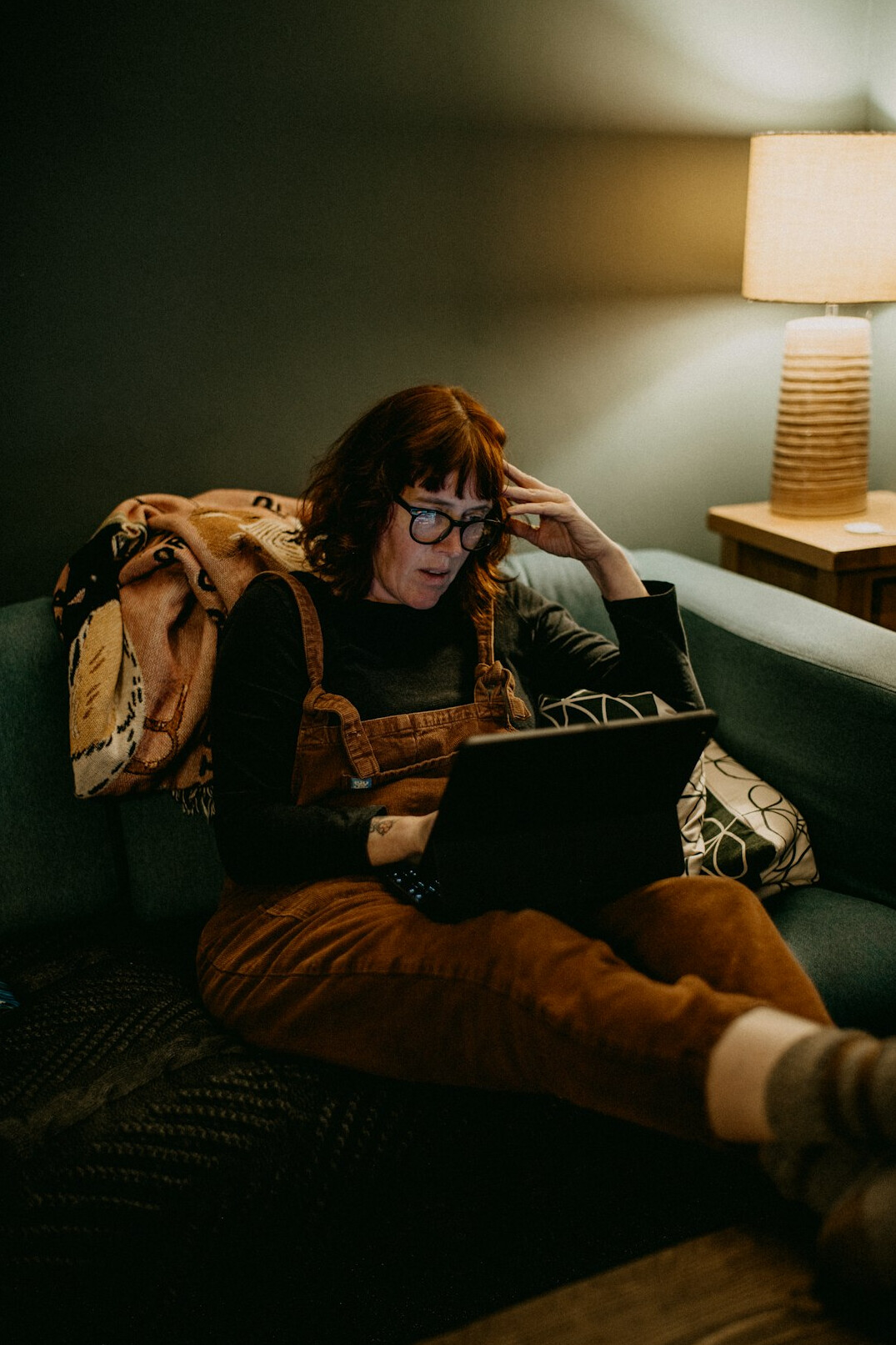 person budgeting at home